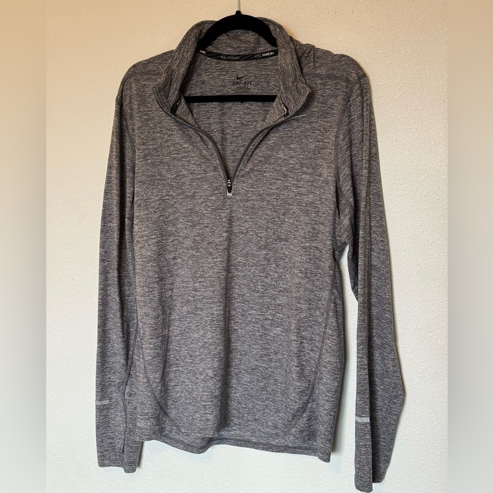 Nike fro-fit Gray Quarter-Zip Pullover men’s Small